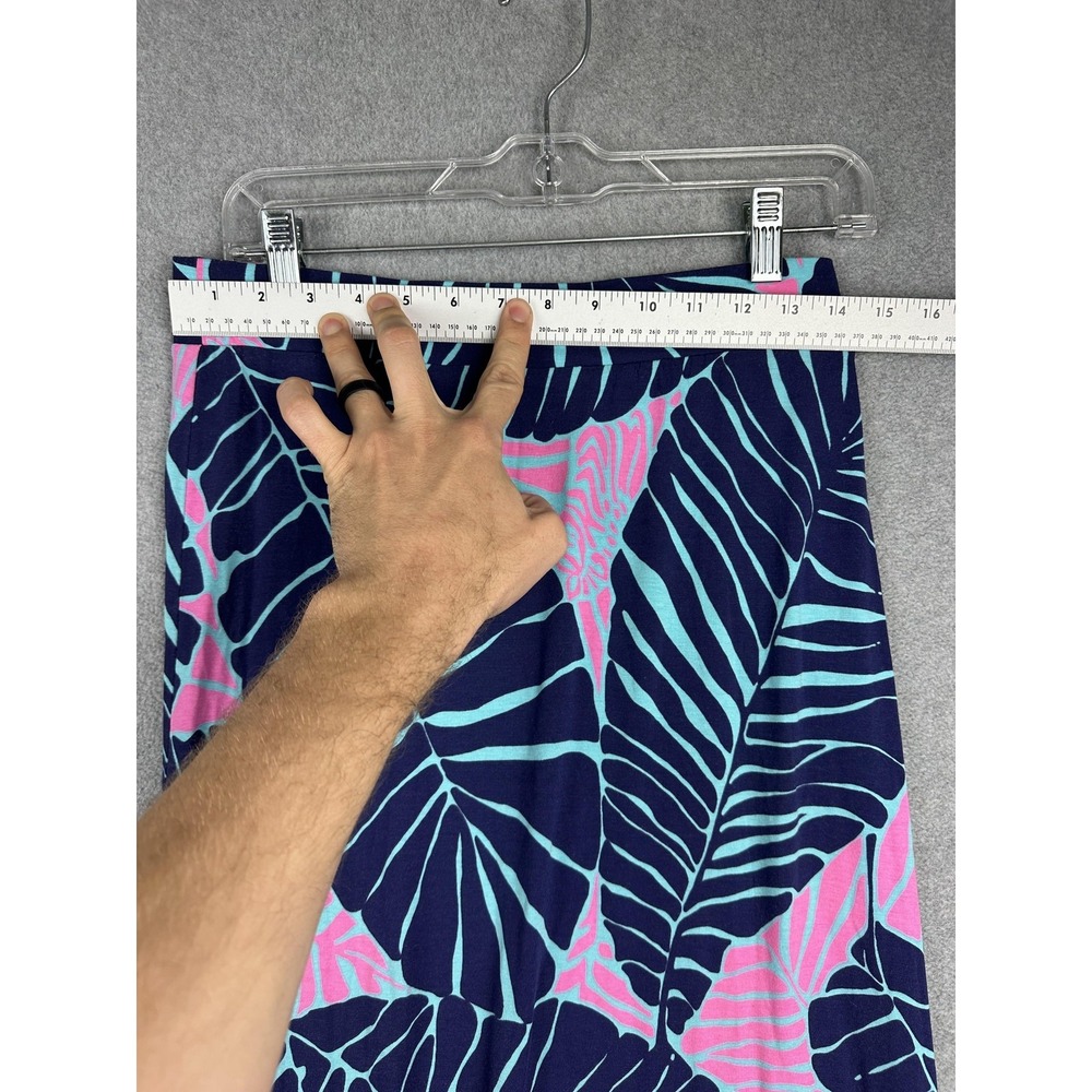 Lilly Pulitzer Skirt Womens Small Multicolor Palm Leaf Maxi Pull On Stretch - Picture 3 of 7